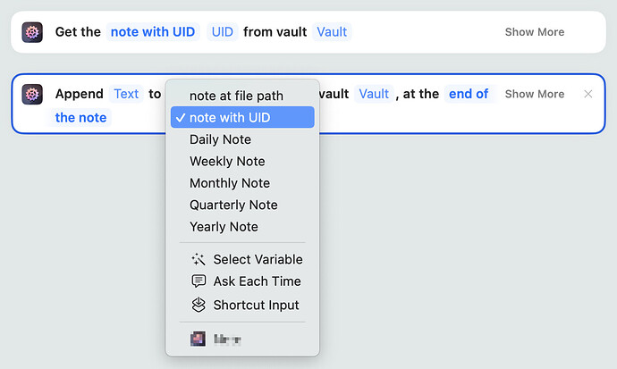 Two of the v2024.2 note actions, targeting notes by their UIDs.